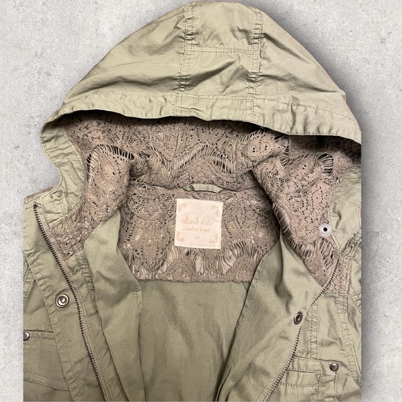 Altar’d State Lace Embellished Army Cargo Jacket, Medium - Picture 5 of 9